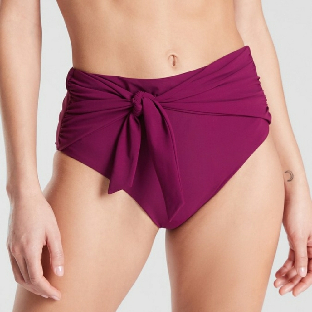 Athleta Shirred Tie High Rise Bottom NWT size XL